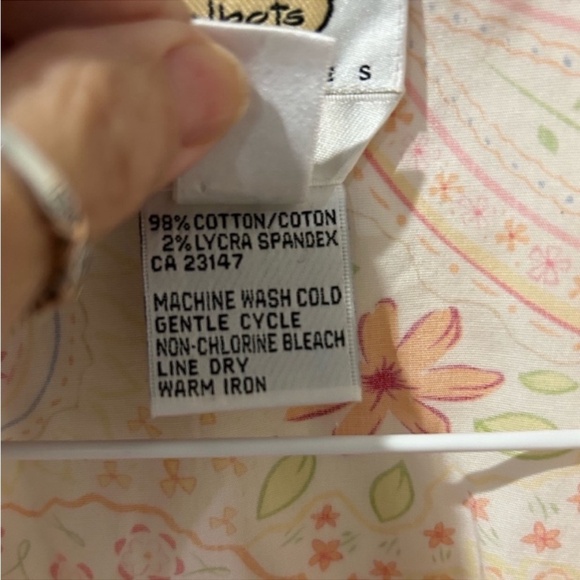 Talbots Bright Paisley Button Down Blouse M - Picture 4 of 6